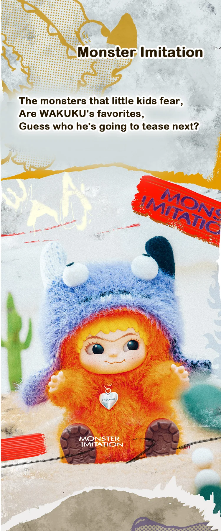 Fuzzy Trendy Fun Party Series Plush - Monster Imitation