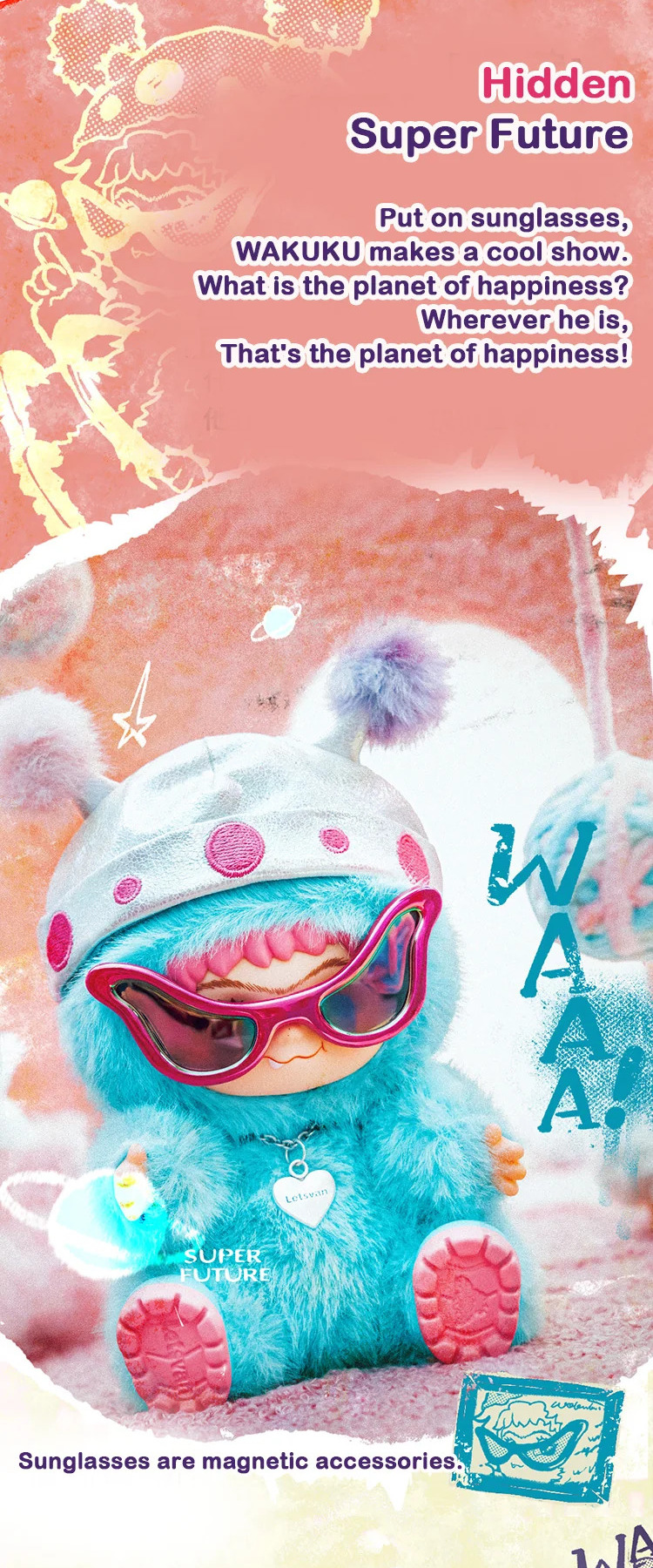 Fuzzy Trendy Fun Party Series Plush - Super Future (Hidden)